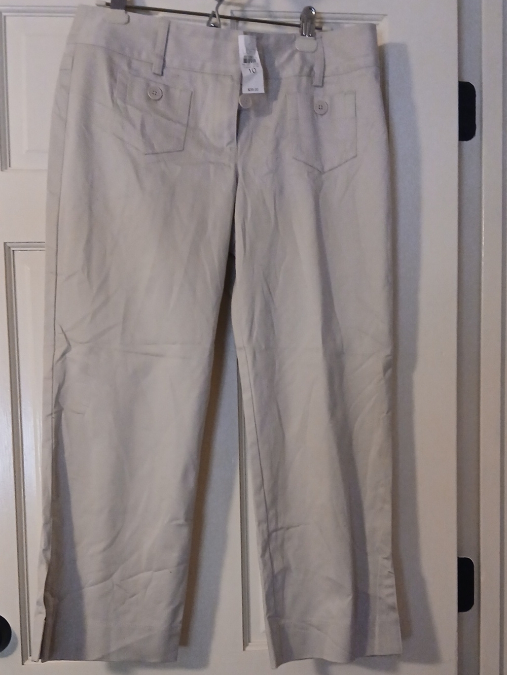 Women's Casual Straight-Leg Pants in Light Beige